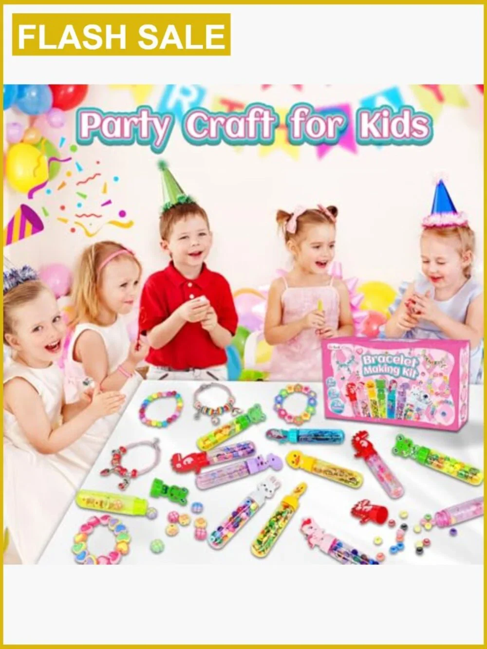 24 Bracelet Wands Charm Jewelry Making Kit for Kids Party Favors